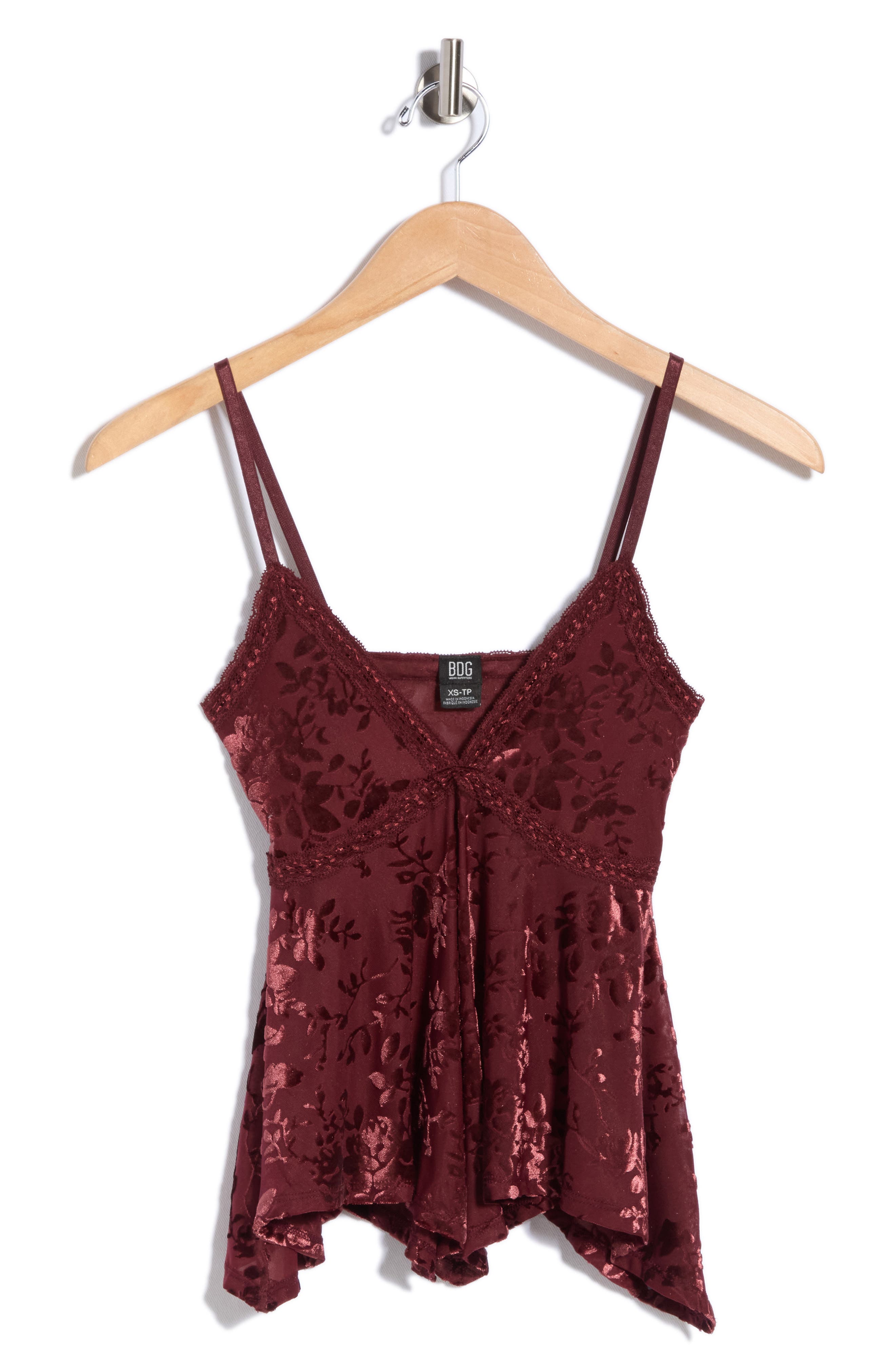Devoree Floral Burnout Babydoll Top