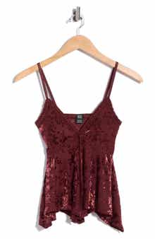 Devoree Floral Burnout Babydoll Top