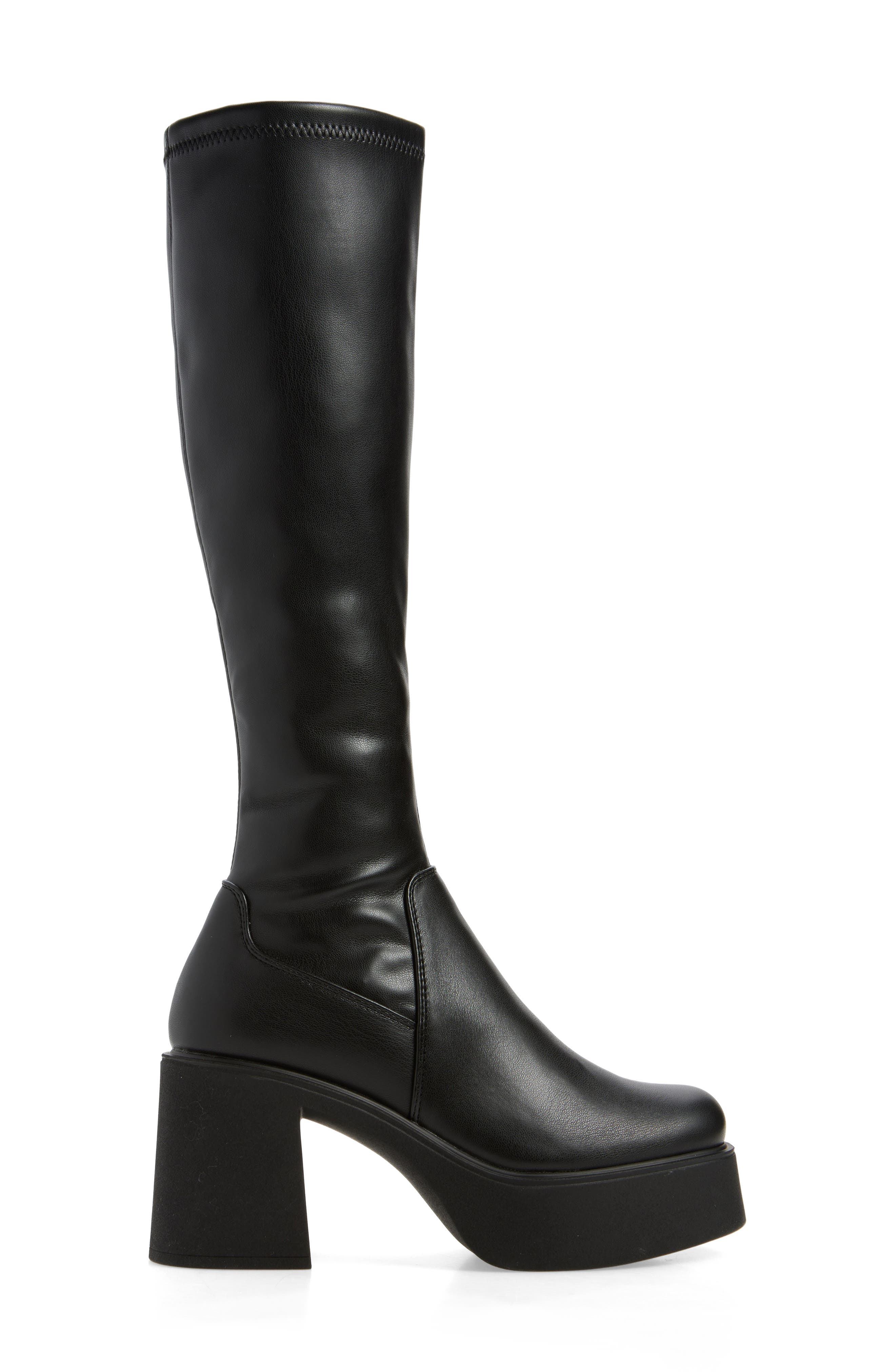 Steve Madden Konna Platform Knee High Boot, Alternate, color, Black