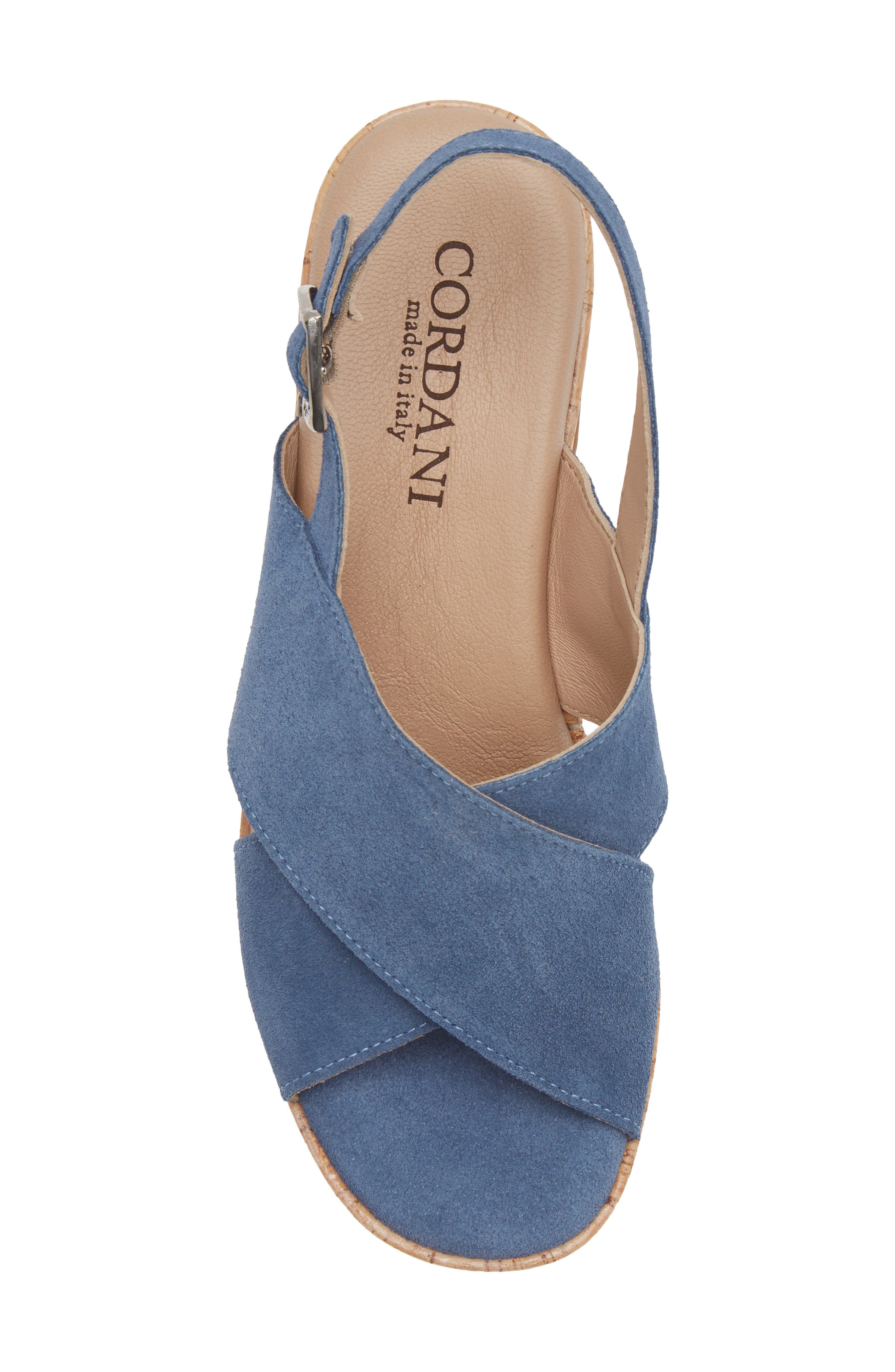 Cordani Jovi Slingback Platform Sandal, Alternate, color, Bluette Suede
