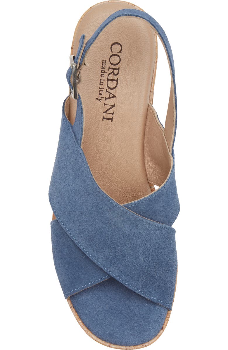 Cordani Jovi Slingback Platform Sandal, Alternate, color, Bluette Suede