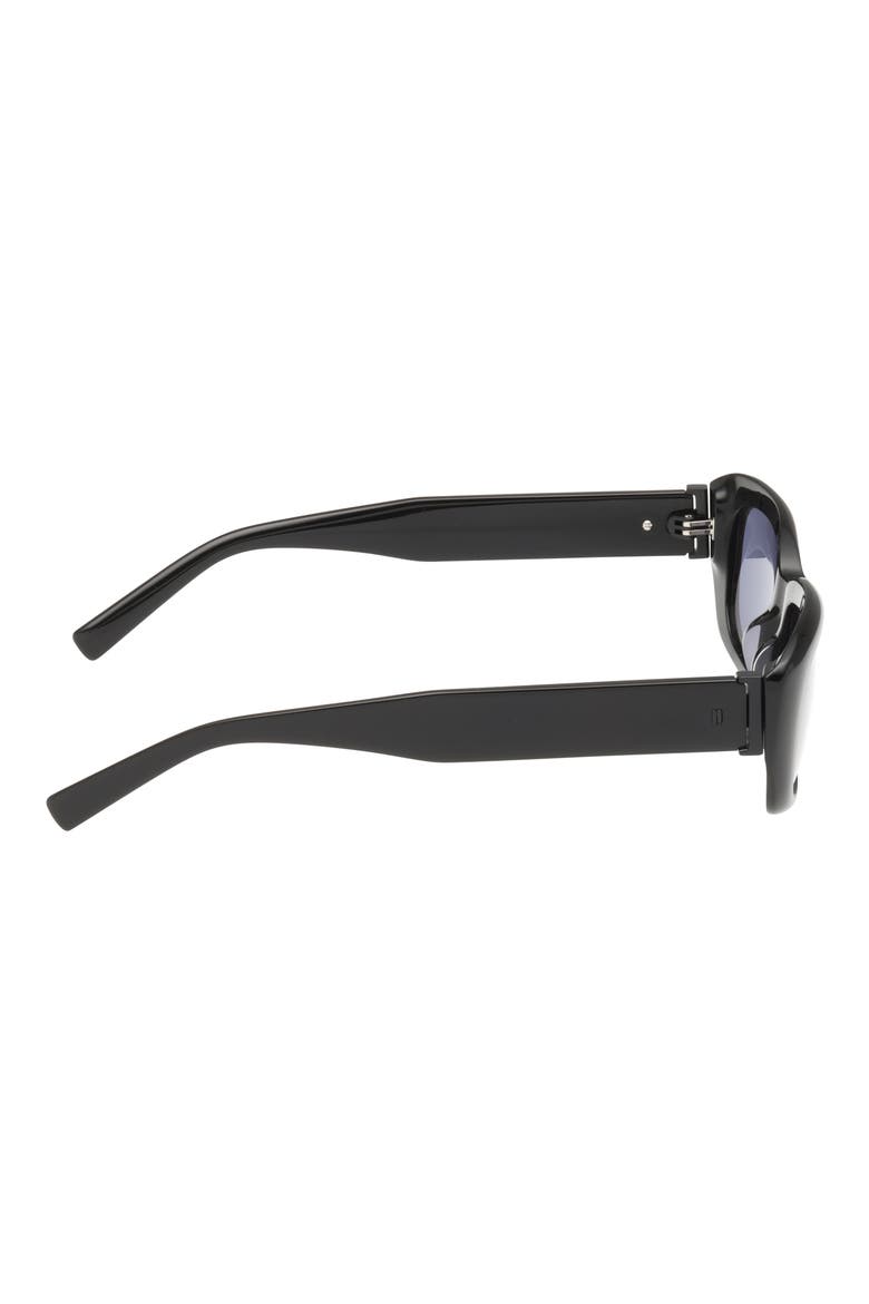 52mm Rectangular Sunglasses, Alternate, color, SHINY BLACK / SMOKE LENS