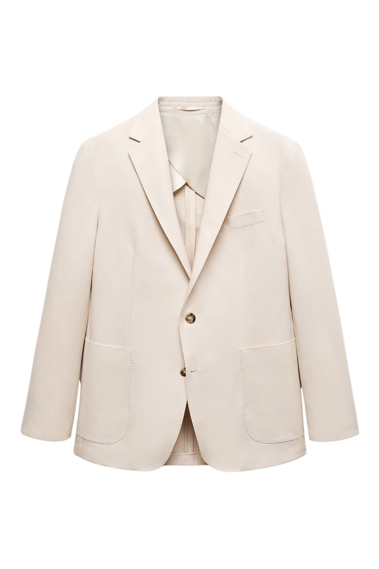 Slim Fit Cotton Blazer, Alternate, color, ECRU