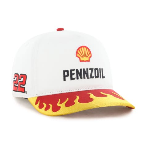 Men's '47  White/Gold Joey Logano Flame Hitch Adjustable Hat