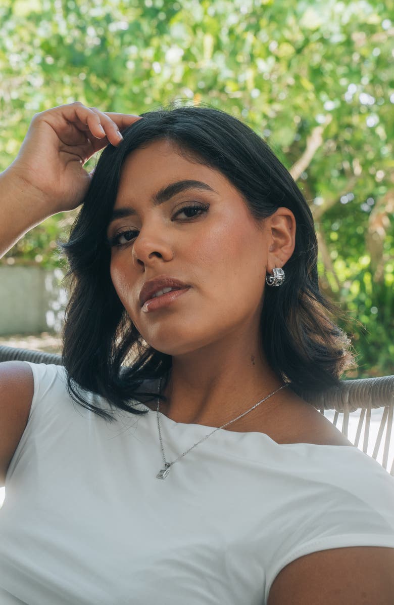 Sterling Forever Cassia Cubic Zirconia Pendant Necklace, Alternate, color, 