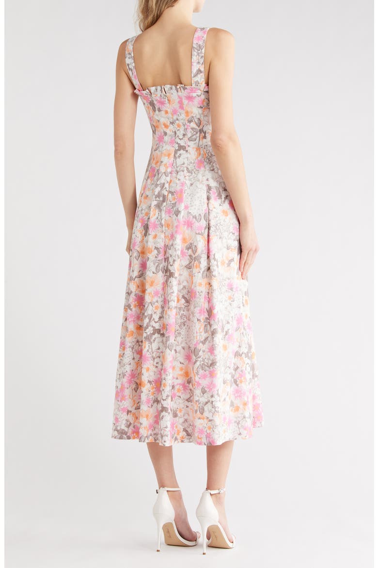 Fit and Flare Dress, Alternate, color, PINK GARDEN PARTY