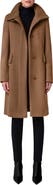 Akris punto Stand Collar Wool Blend Fleece Coat
