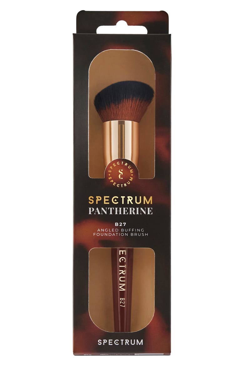 Pantherine Angled Buffing Foundation Brush, Alternate, color, BROWN