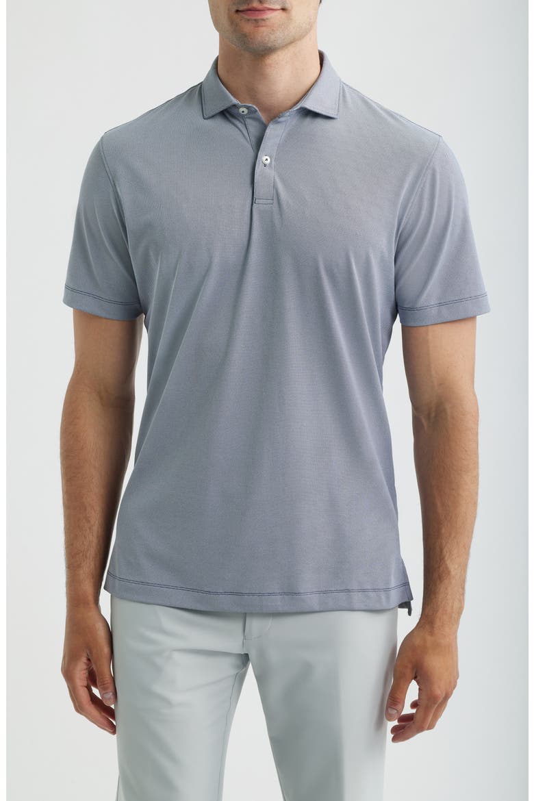 Solid Mesh Performance Jersey Polo, Main, color, NAVY