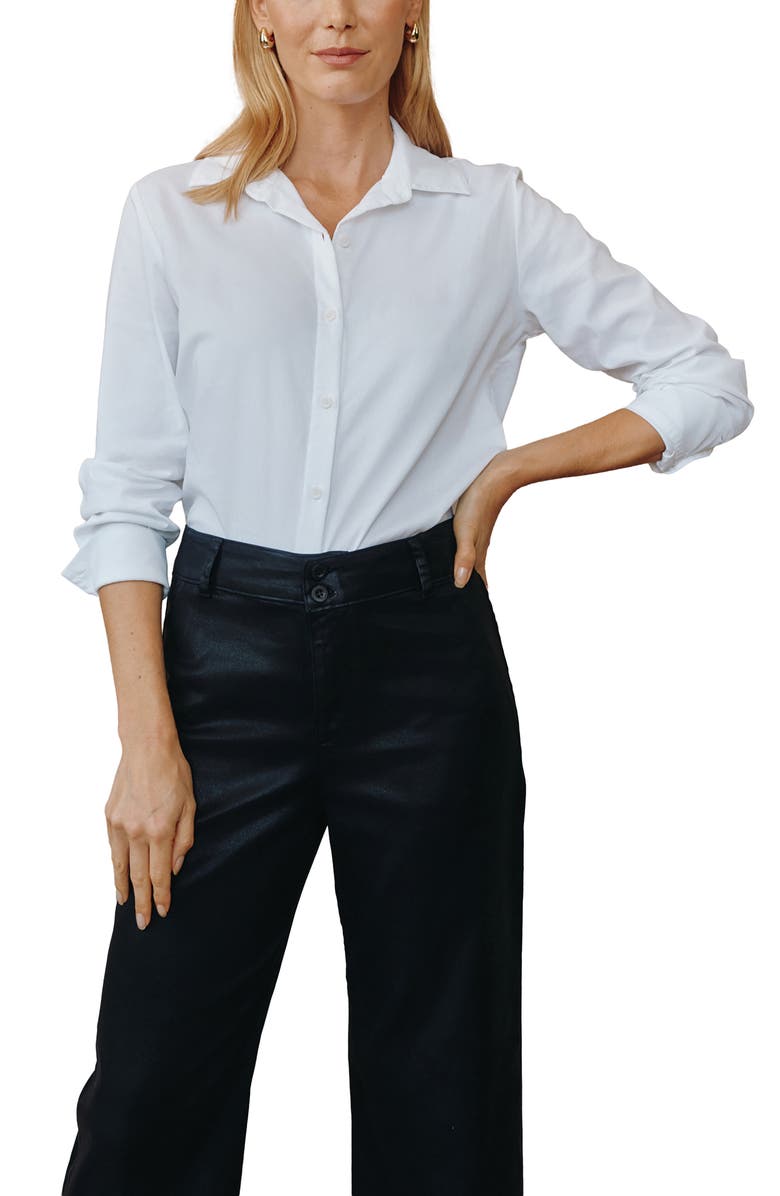 Bella Dahl Relaxed Fit Button-Up Shirt, Alternate, color, White