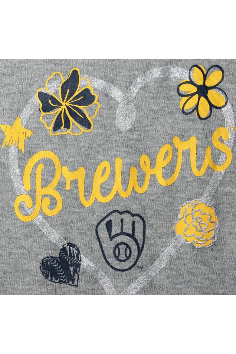Infant Navy/Gold/Gray Milwaukee Brewers Batter Up 3-Pack Bodysuit Set, Alternate, color, Navy