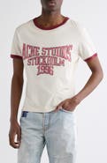 Acne Studios Eram College Logo Ringer Graphic T-Shirt