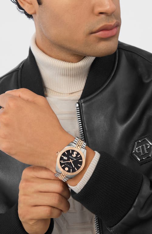 Philipp Plein Date Superlative Crystal Watch In Multi