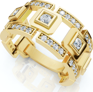 Bliss Diamond 1 1/4Ct Diamond Ring Men's Lab Grown Wedding Band in 10k or Gold