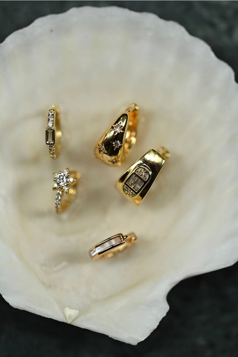 Nova Earrings, Alternate, color, Gold