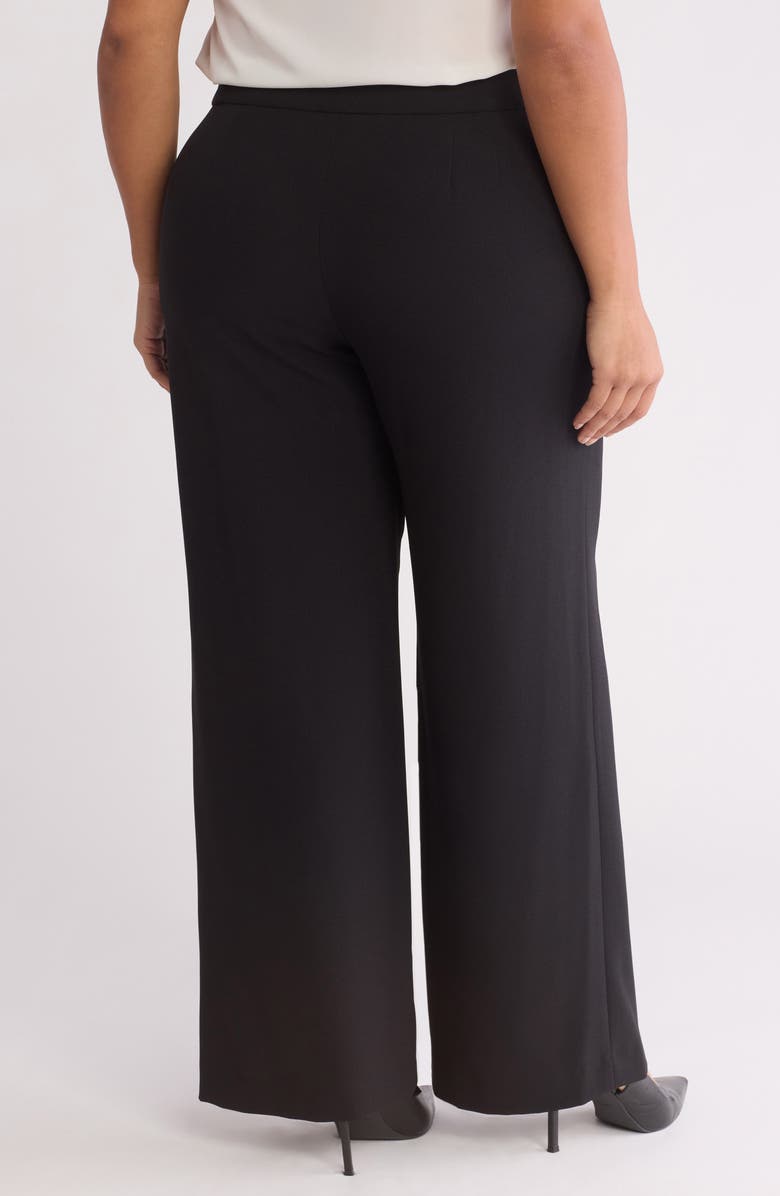 Tahari ASL Wide Leg Pants, Alternate, color, Black