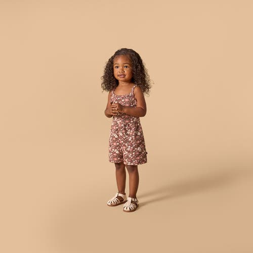 Modern Moments™ By Gerber Sleeveless Ruffle Romper In Brown Star Floral