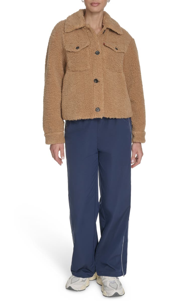 Levi's<sup>®</sup> Faux Shearling Shacket, Alternate, color, Chestnut
