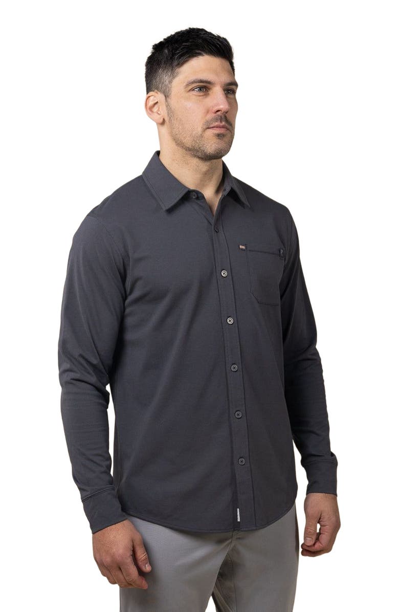 ASHWORTH GOLF LS Hightide Shirt, Alternate, color, Asphalt