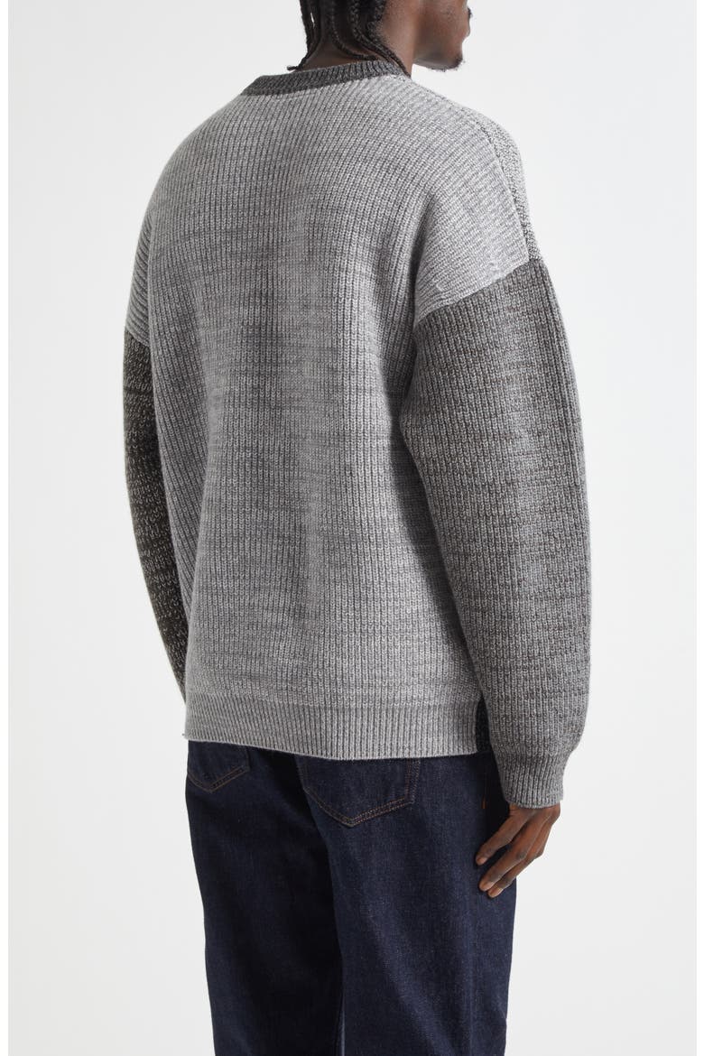 Odd Colorblock Wool Blend Sweater, Alternate, color, TONAL BLACK