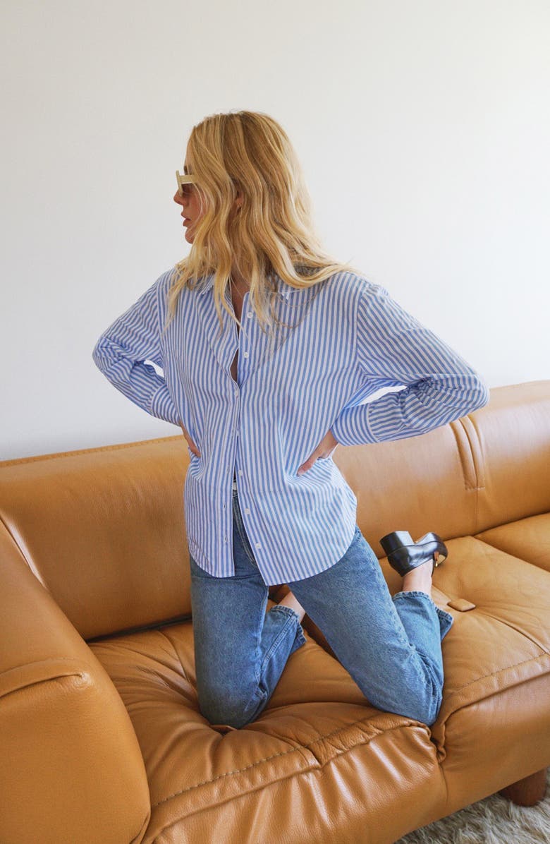 Reformation Parker Relaxed Button-Up Shirt, Alternate, color, 