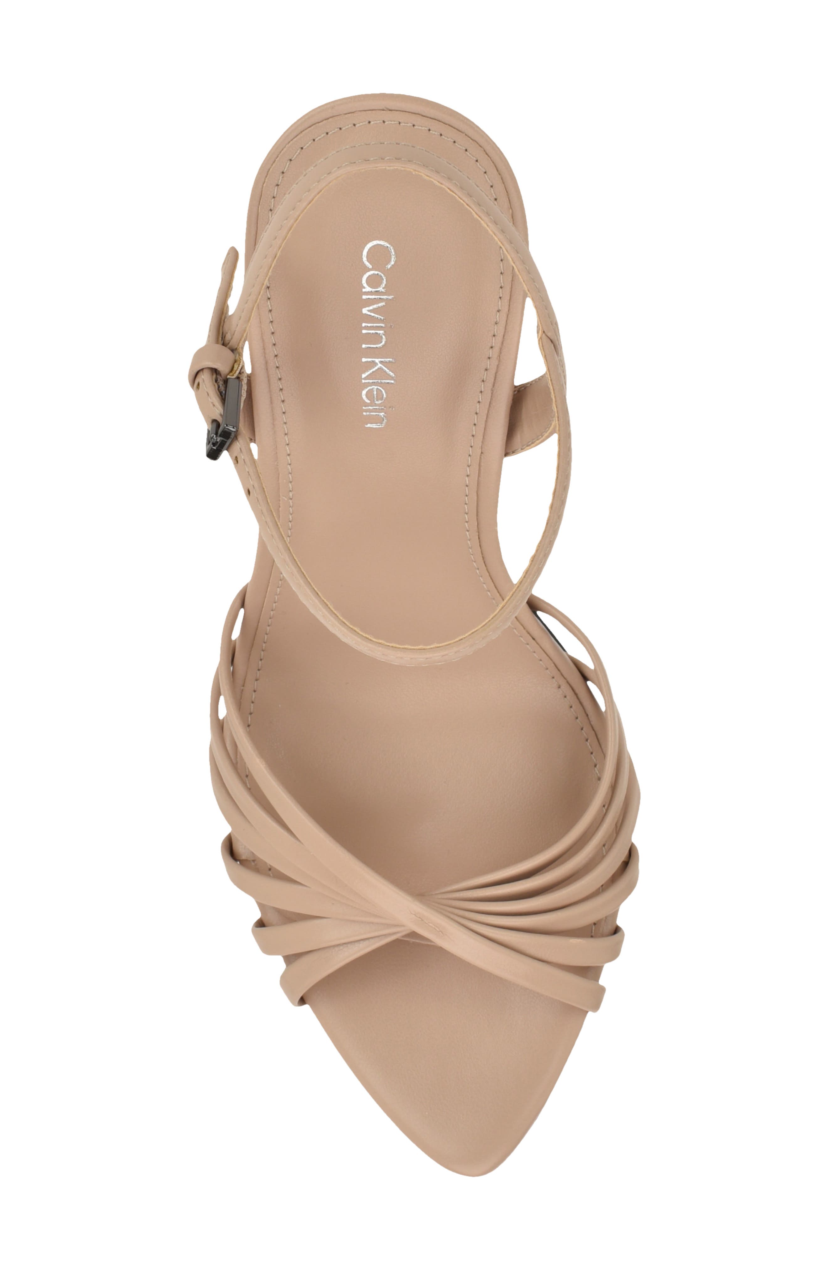 Daniella Ankle Strap Pointed Toe Sandal, Alternate, color, LIGHT NATURAL