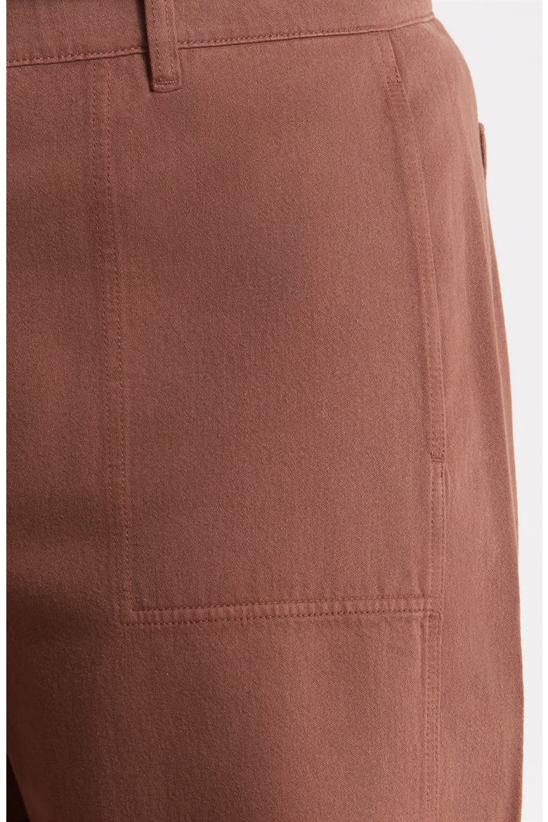 High Waist Wide Leg Full Length Organic Cotton Pants, Alternate, color, TRUFL