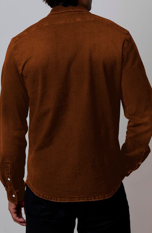 Canyon Of Heroes Big Sky Western Stretch Denim Shirt In Rust