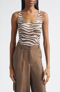 Toccin Wyatt Zebra Print Bodysuit