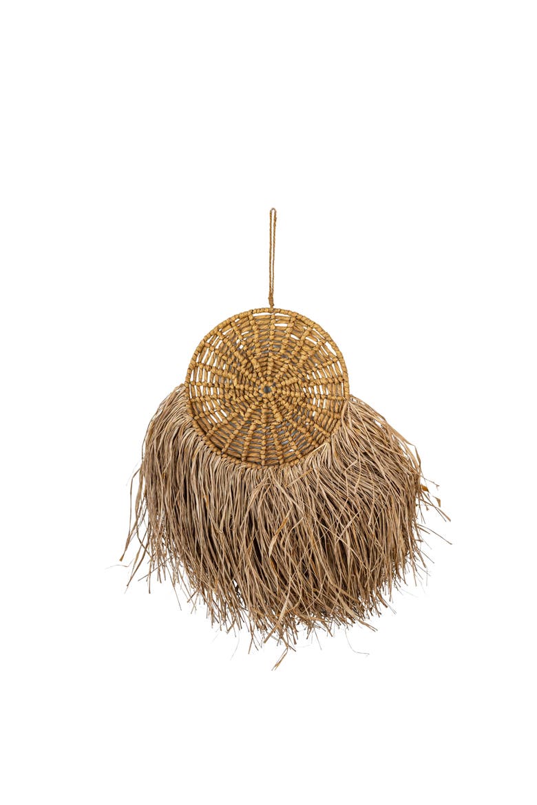Round Hanging Accent Brown Seagrass Rope & Jute, Alternate, color, Brown