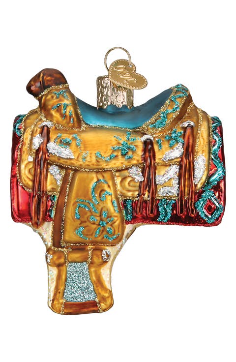 Western Saddle Ornament