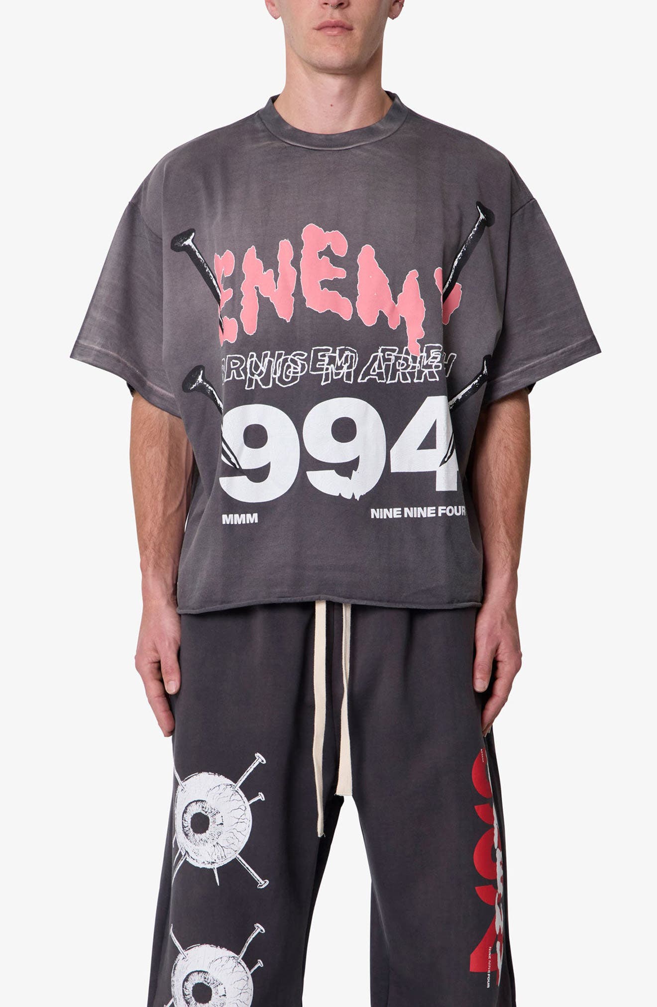 Enemy Oversize Cotton Graphic T-Shirt