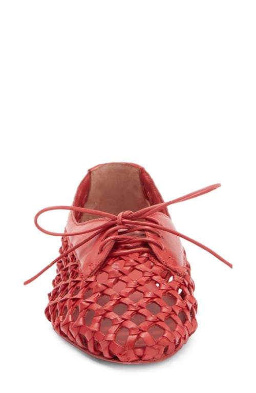 Jeffrey Campbell Zahra Woven Derby In Red