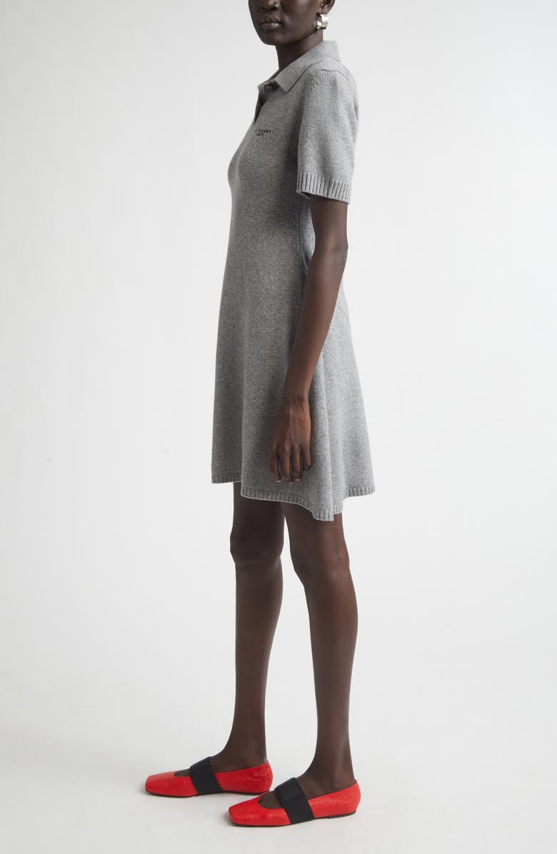 Givenchy Wool & Cashmere Polo Minidress, Alternate, color, Light Grey