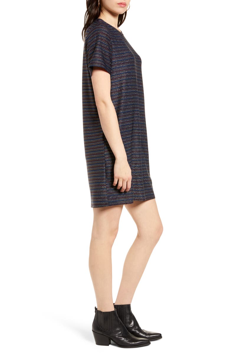 MINKPINK Dream a Dream Metallic T-Shirt Dress, Alternate, color, 