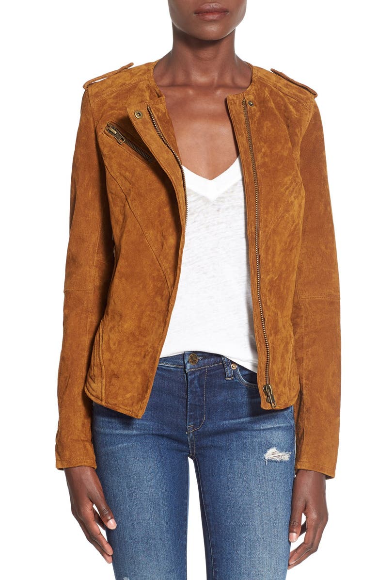 BLANKNYC Suede Leather Jacket, Main, color, 