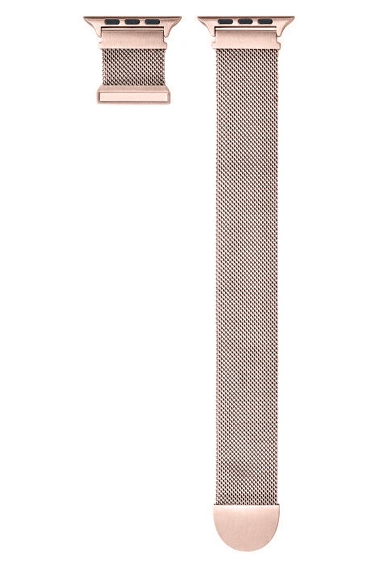 Stainless Steel Apple Watch® Bracelet Watch Band, Alternate, color, ROSE GOLD