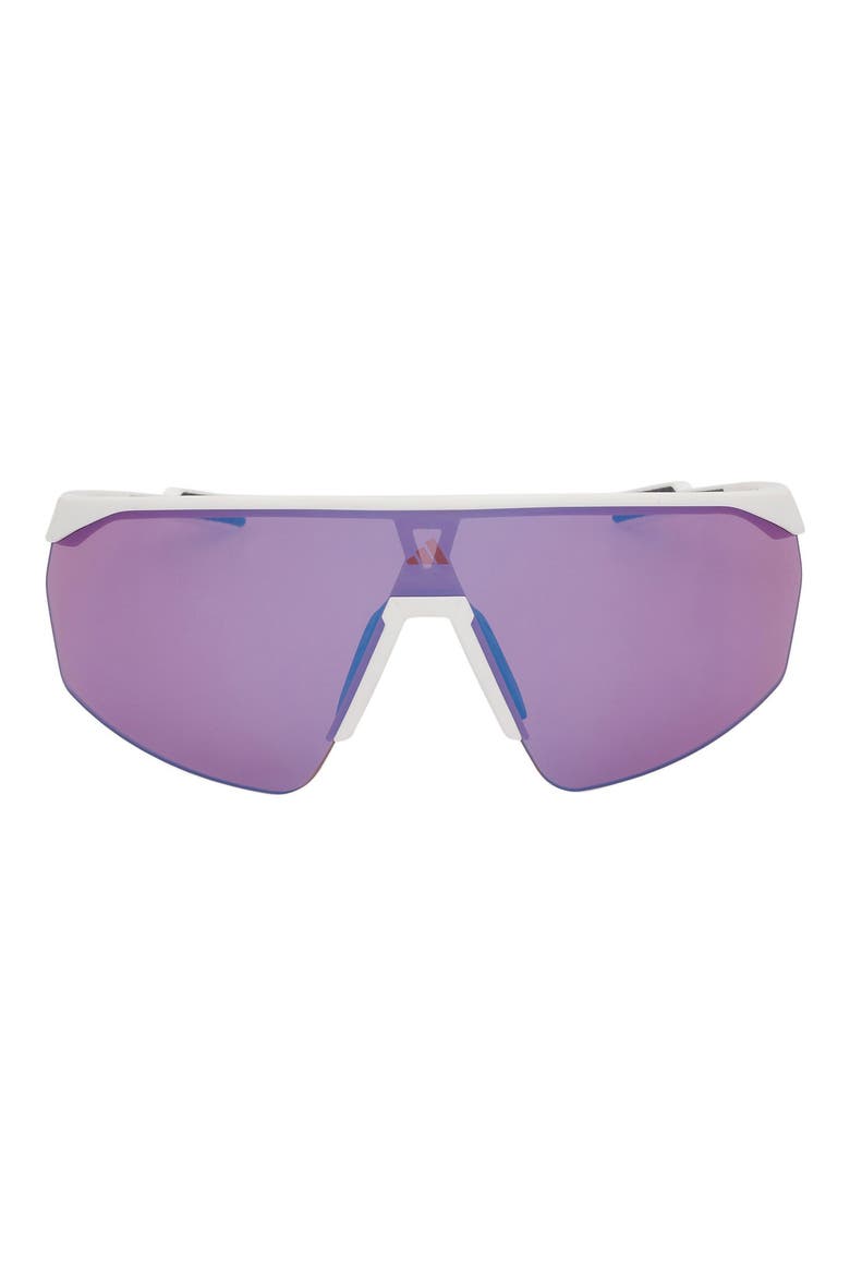 00mm Shield Sunglasses, Main, color, WHITE / MIRROR VIOLET