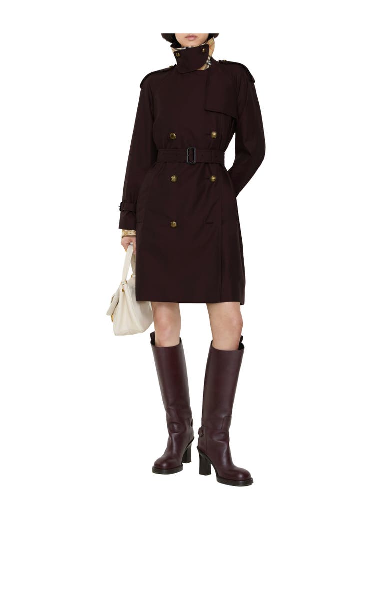 Burberry Mid-length Gabardine Castleford Trench Coat, Alternate, color, 