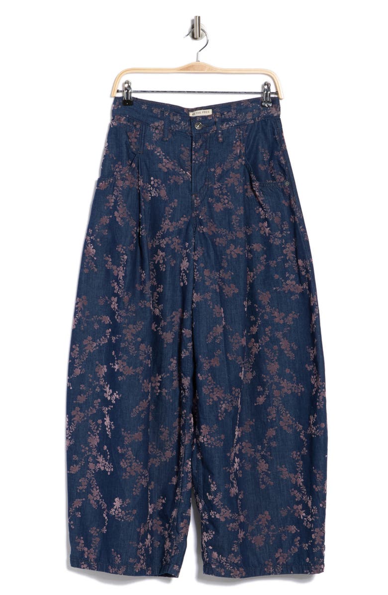 Free People About That Floral Baggy Jeans, Main, color, Blue