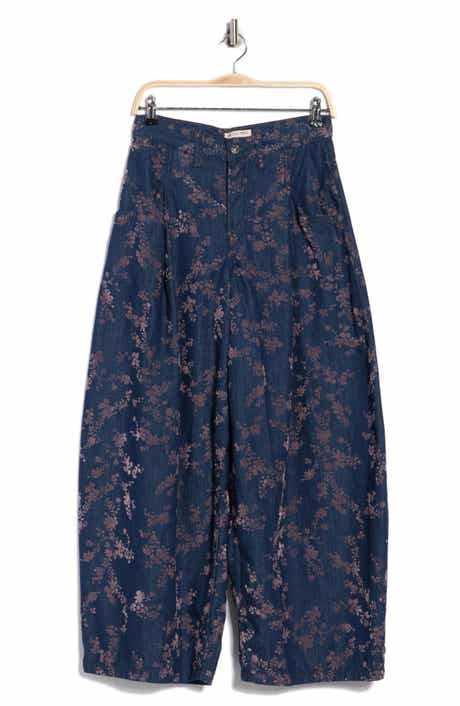 Free People About That Floral Baggy Jeans