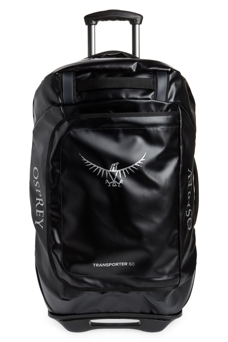 Transporter 60-Liter Wheeled Duffle Bag, Main, color, BLACK