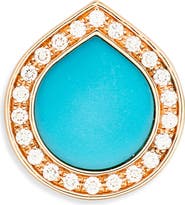 REPOSSI Antifer Turquoise & Diamond Pavé Stud Earring