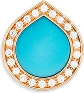 REPOSSI Antifer Turquoise & Diamond Pavé Stud Earring
