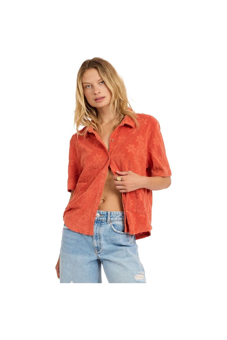 Love Struck Ss Knit Top - Women's, Main, color, Cayenne