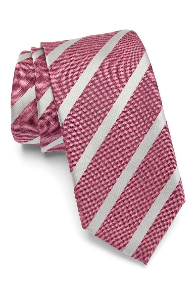 Murphy Stripe Tie, Main, color, ROSE