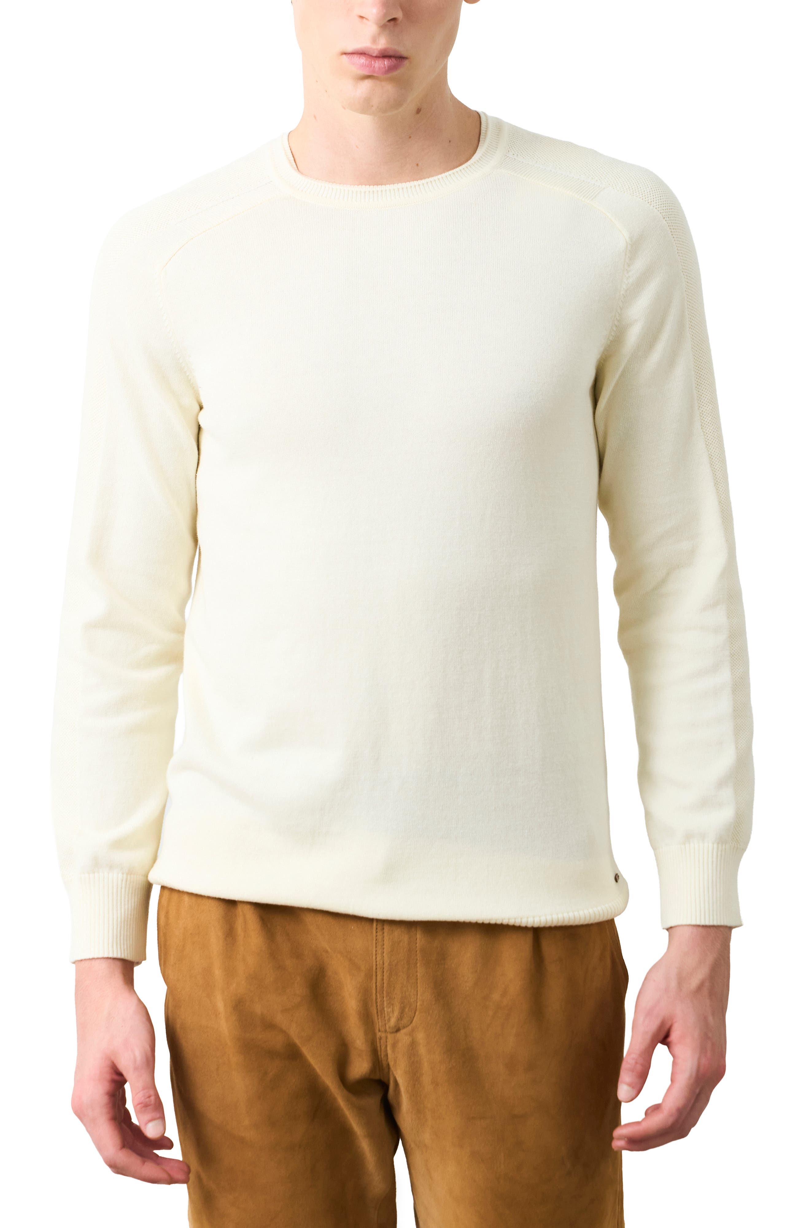 Cotton Knit Sweater With Raglan Sleeves