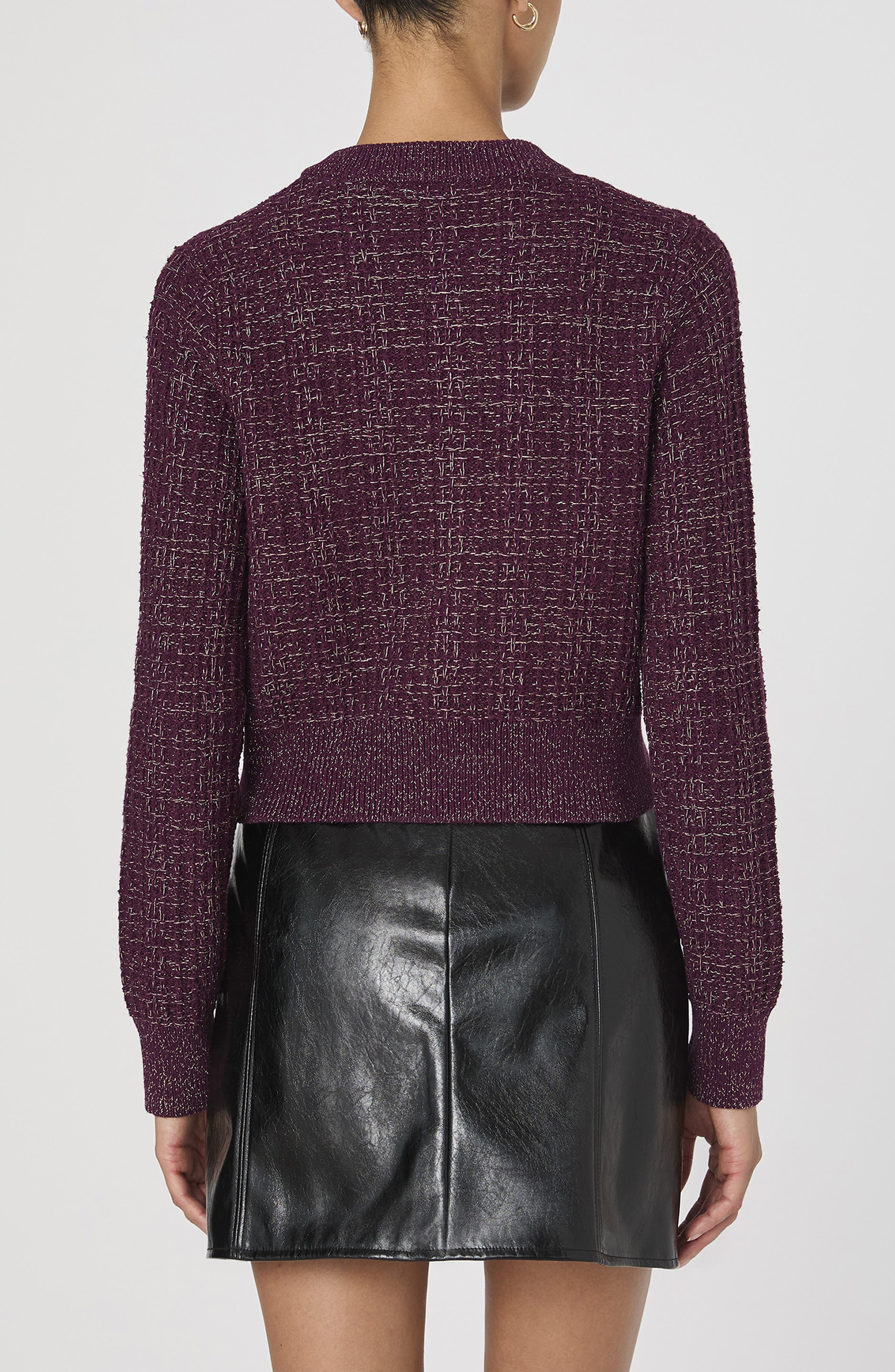 Metallic Cotton Blend Cardigan - image 2
