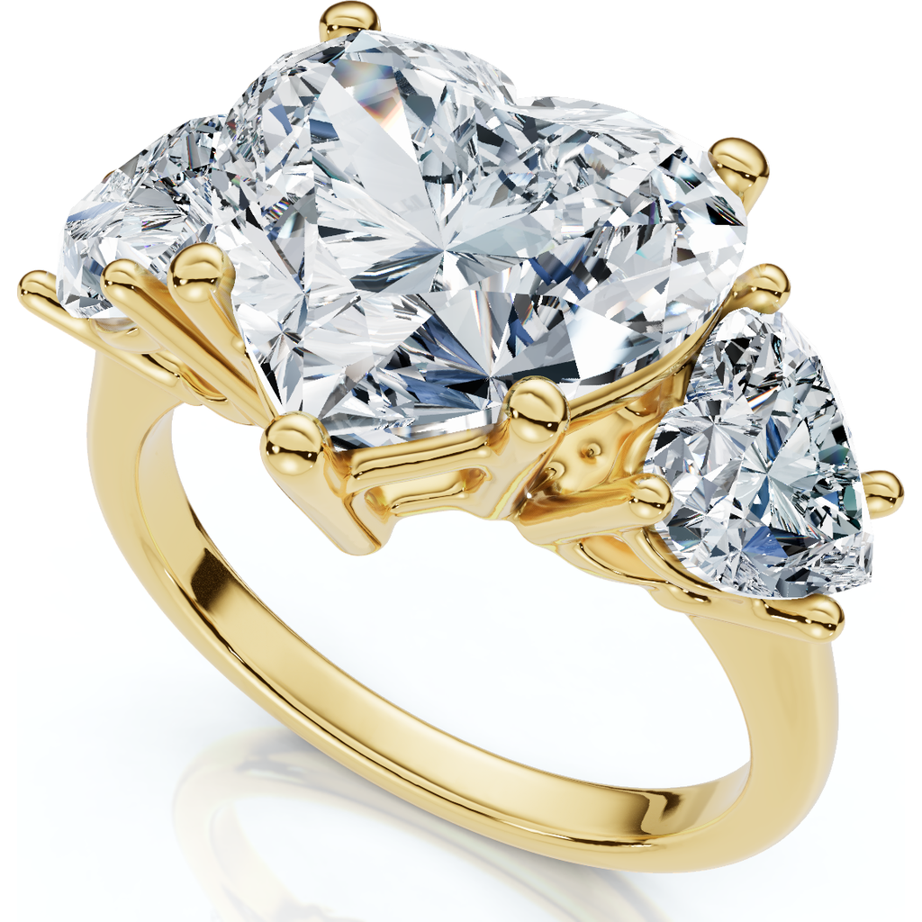 Bliss Diamond Certified 5ct Heart Shape Diamond Engagement Ring 14k Gold Or Platinum Lab Grown In 14k Yellow Gold