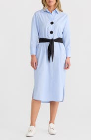 Brave+True Coventry Tie Waist Long Sleeve Shirtdress